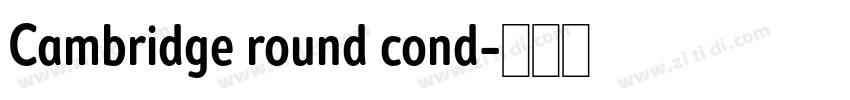 Cambridge round cond字体转换